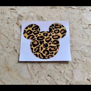 Cheetah Mickey Ears Vinyl Decal